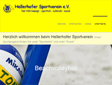 Tablet Screenshot of hellerhofer-sportverein.de